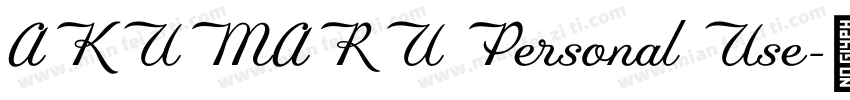 AKUMARU Personal Use字体转换